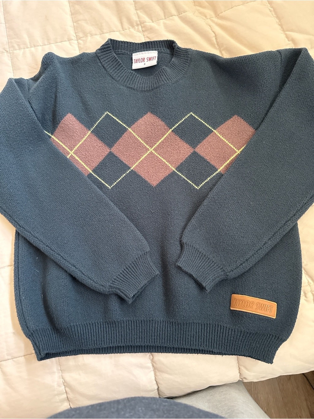 Taylor Swift Red Taylor’s Version Sweater Navy Argyle
